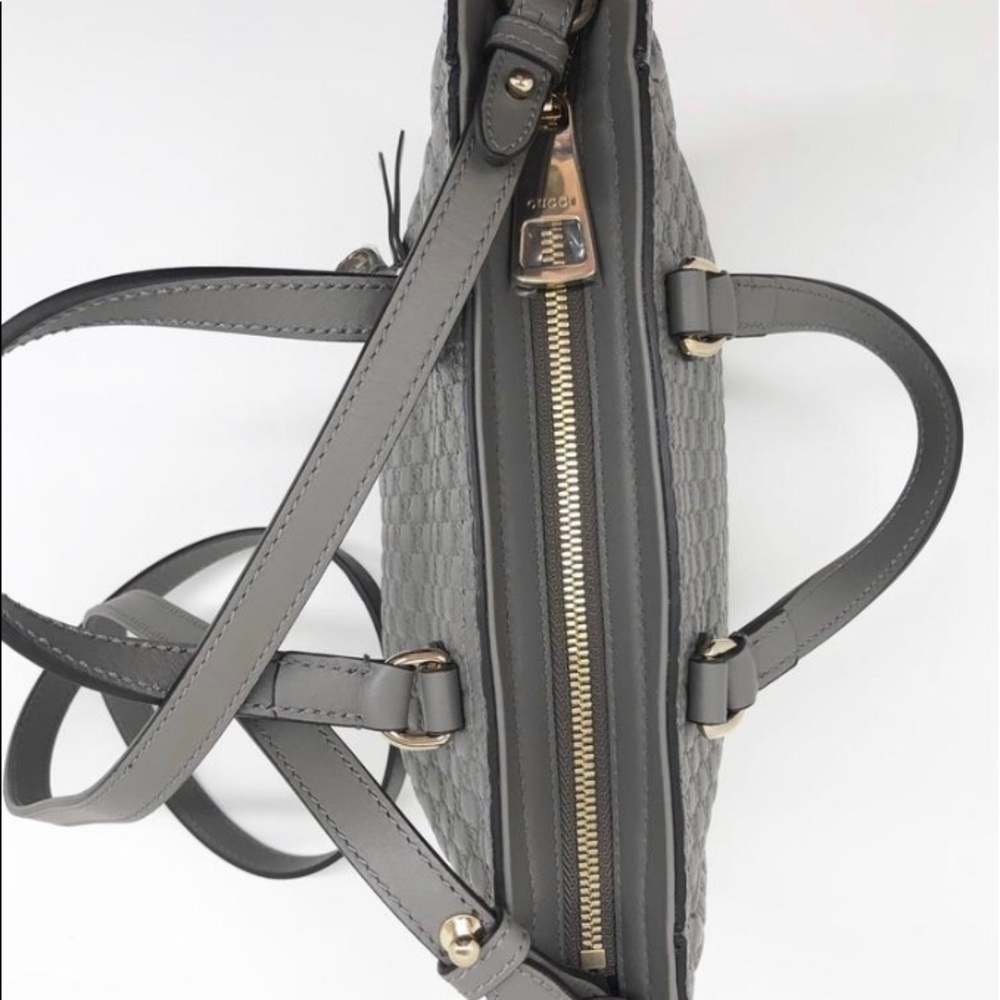 ❌SOLD❌Gucci Small Microguccissima Gray Leather Bag - Picture 7 of 8